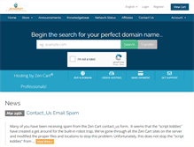 Tablet Screenshot of myzencarthost.com
